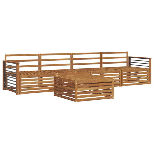 vidaXL Outdoor Sofa Set 5 pcs Natural Solid Acacia Wood