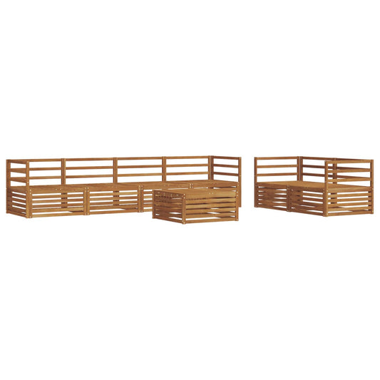 vidaXL Outdoor Sofa Set 7 pcs Natural Solid Acacia Wood