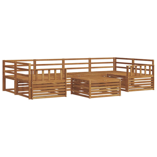 vidaXL Outdoor Sofa Set 7 pcs Natural Solid Acacia Wood