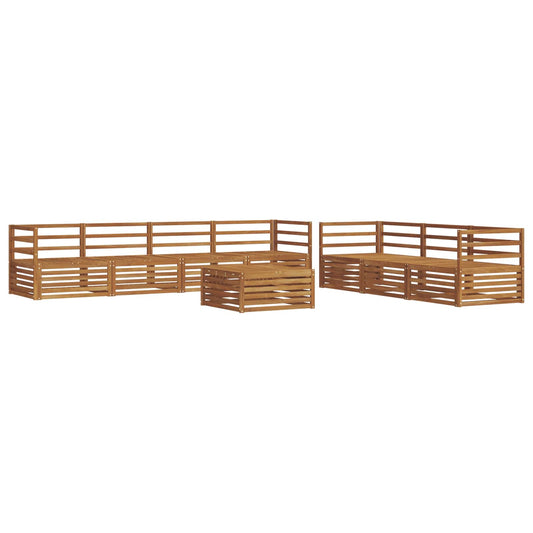 vidaXL Outdoor Sofa Set 8 pcs Natural Solid Acacia Wood