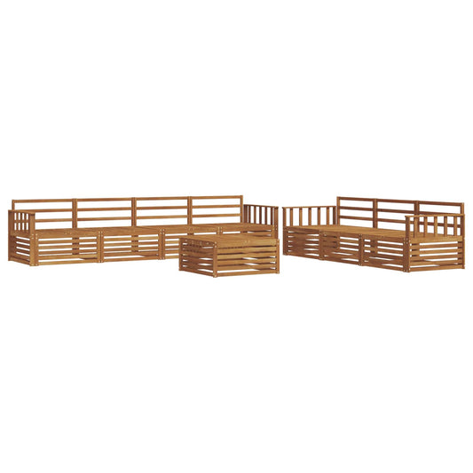 vidaXL Outdoor Sofa Set 8 pcs Natural Solid Acacia Wood