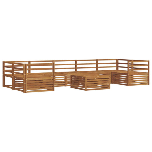 vidaXL Outdoor Sofa Set 8 pcs Natural Solid Acacia Wood