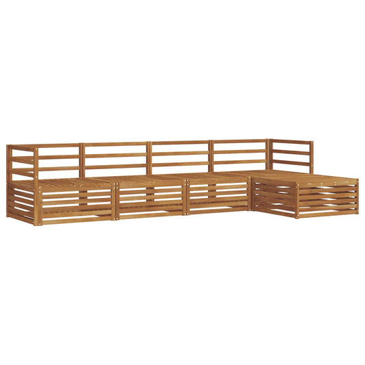 vidaXL Outdoor Sofa Set 5 pcs Natural Solid Acacia Wood