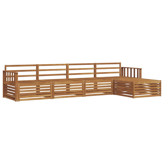 vidaXL Outdoor Sofa Set 5 pcs Natural Solid Acacia Wood