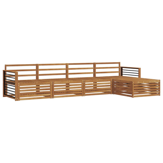 vidaXL Outdoor Sofa Set 5 pcs Natural Solid Acacia Wood