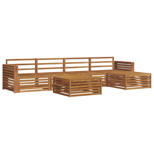 vidaXL Outdoor Sofa Set 6 pcs Natural Solid Acacia Wood