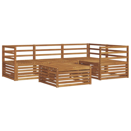 vidaXL Outdoor Sofa Set 5 pcs Natural Solid Acacia Wood