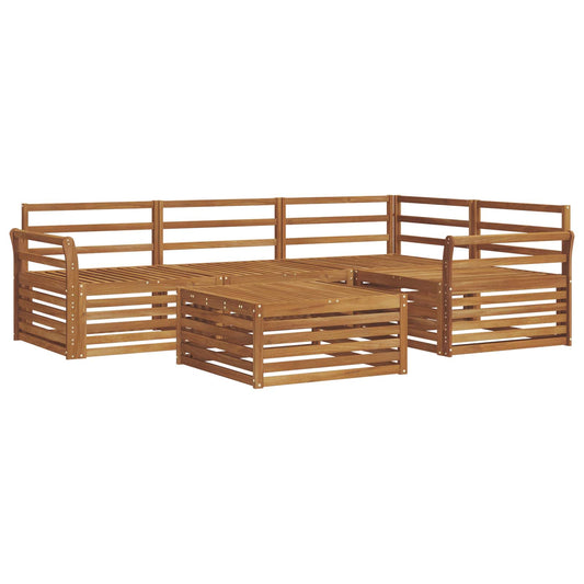 vidaXL Outdoor Sofa Set 5 pcs Natural Solid Acacia Wood