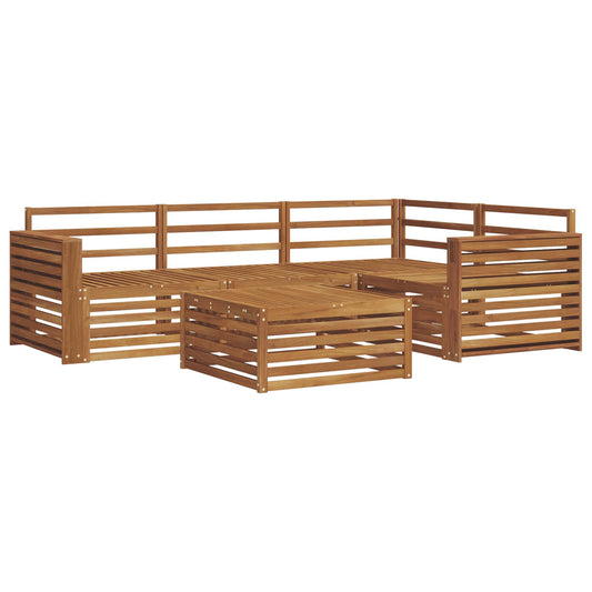 vidaXL Outdoor Sofa Set 5 pcs Natural Solid Acacia Wood
