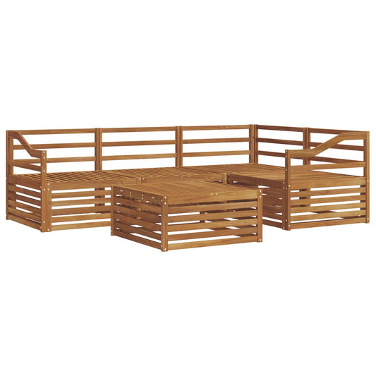 vidaXL Outdoor Sofa Set 5 pcs Natural Solid Acacia Wood