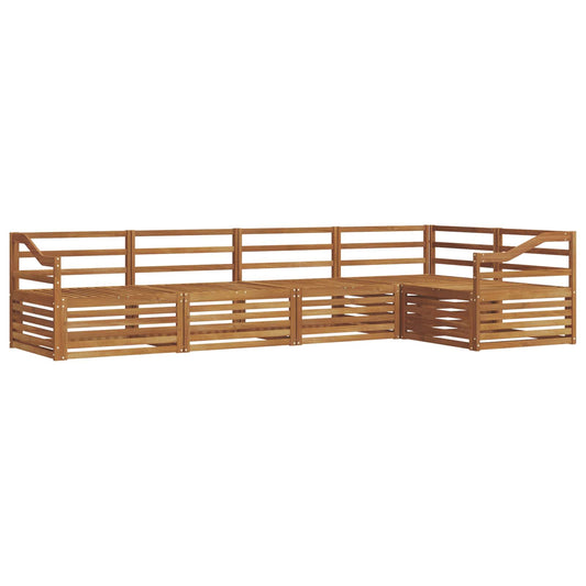 vidaXL Outdoor Sofa Set 5 pcs Natural Solid Acacia Wood