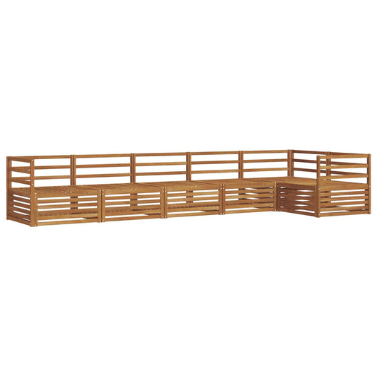 vidaXL Outdoor Sofa Set 6 pcs Natural Solid Acacia Wood