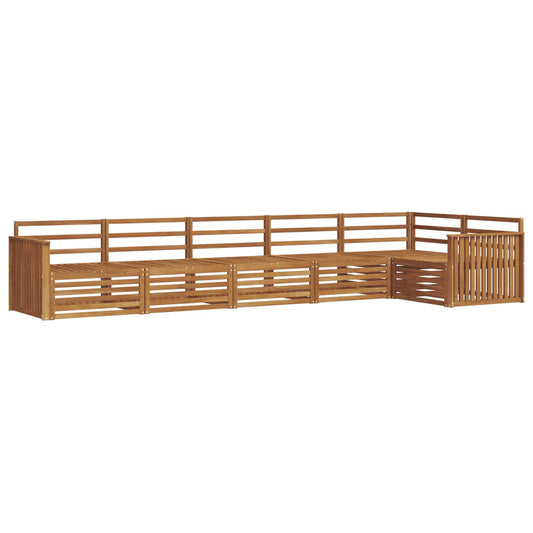 vidaXL Outdoor Sofa Set 6 pcs Natural Solid Acacia Wood