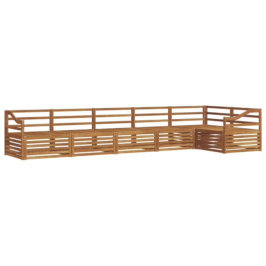 vidaXL Outdoor Sofa Set 6 pcs Natural Solid Acacia Wood