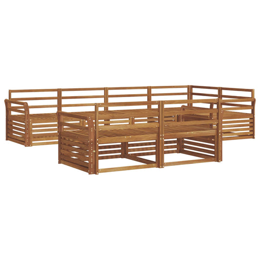 vidaXL Outdoor Sofa Set 7 pcs Natural Solid Acacia Wood