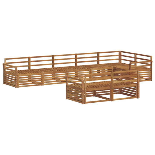 vidaXL Outdoor Sofa Set 8 pcs Natural Solid Acacia Wood