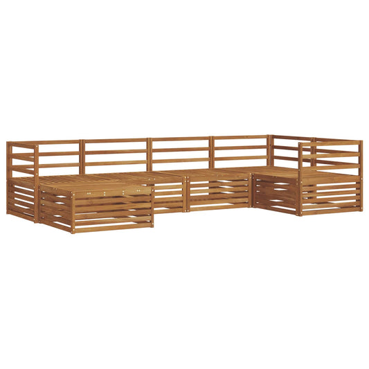 vidaXL Outdoor Sofa Set 6 pcs Natural Solid Acacia Wood