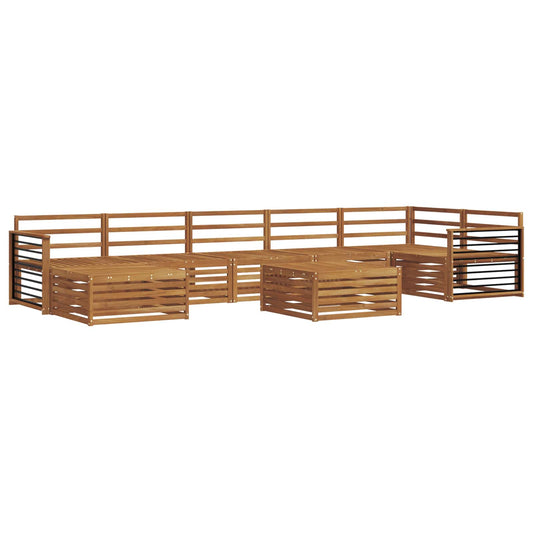 vidaXL Outdoor Sofa Set 8 pcs Natural