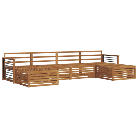 vidaXL Outdoor Sofa Set 6 pcs Natural Solid Acacia Wood