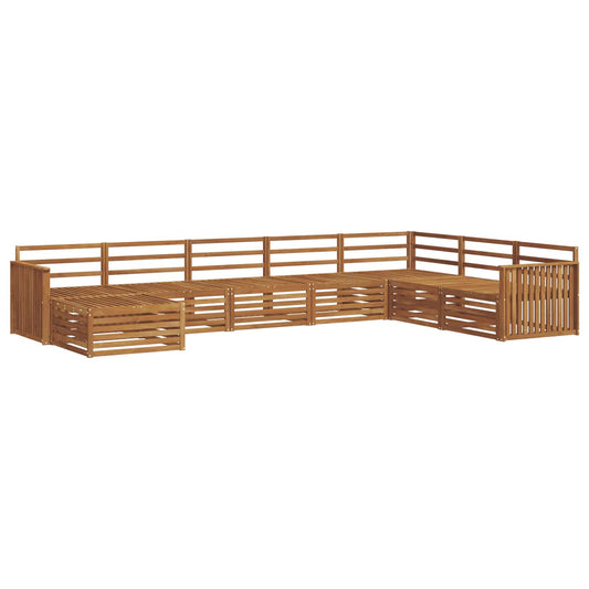 vidaXL Outdoor Sofa Set 8 pcs Natural
