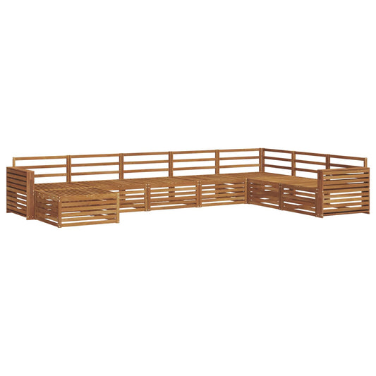 vidaXL Outdoor Sofa Set 8 pcs Natural