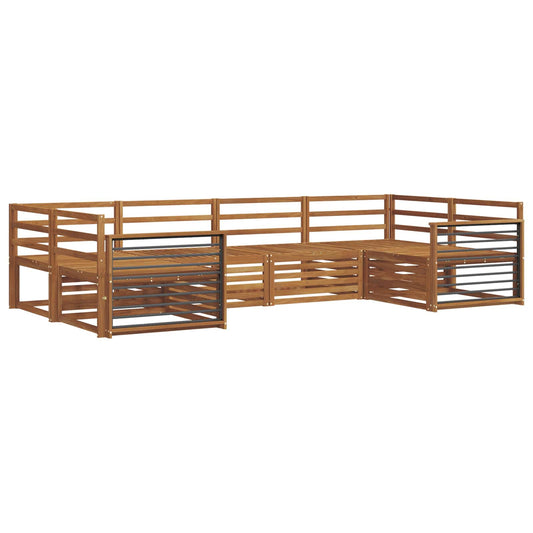 vidaXL Outdoor Sofa Set 6 pcs Natural Solid Acacia Wood