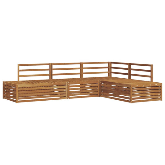vidaXL Outdoor Sofa Set 4 Piece Natural Solid Acacia Wood