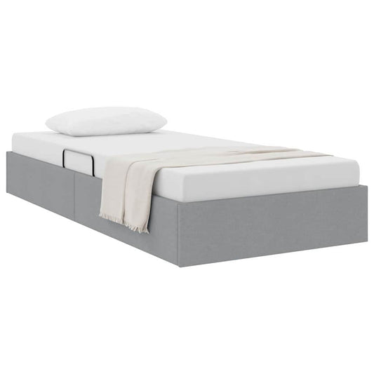 vidaXL Storage Bed with Storage Light Grey 203 x 100 cm Fabric