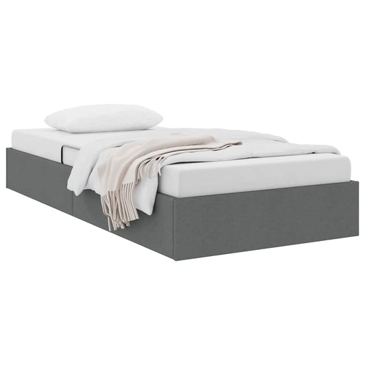 vidaXL Storage Bed with Storage Dark Grey 203 x 100 cm Fabric
