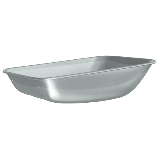 vidaXL Wheelbarrow Tray Replacement Silver 80 x 60 x 25 cm Steel