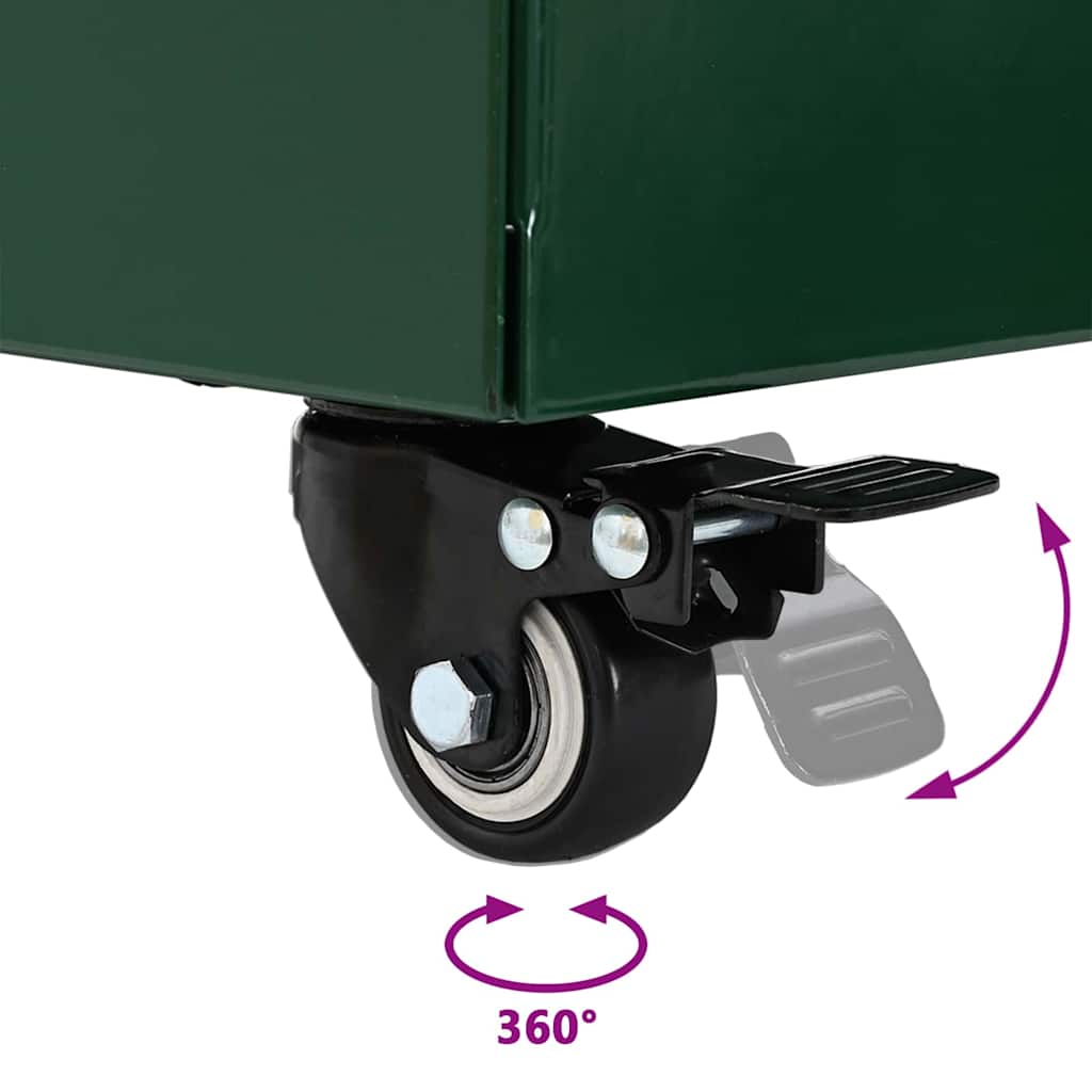 vidaXL Parasol Base Manual Green 45 x 45 x 45 cm Steel