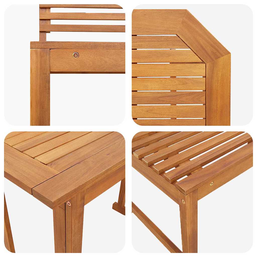 vidaXL Garden Bench Set 4 pcs Brown Solid acacia wood
