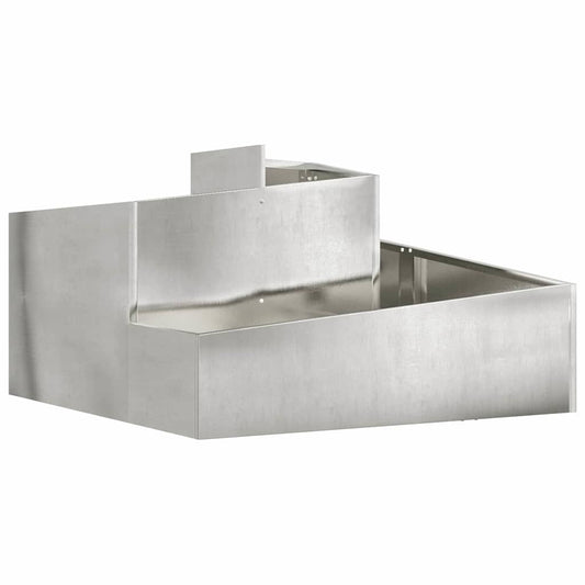 vidaXL Garden Planter Silver 80 x 80 x 50 cm Stainless Steel