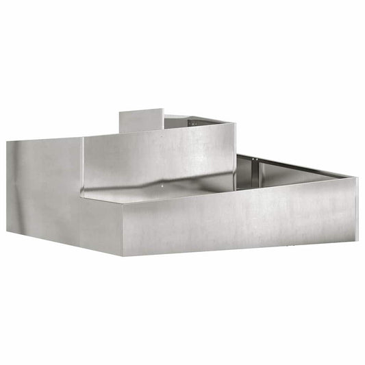vidaXL Garden Planter Silver 100 x 100 x 50 cm Stainless Steel