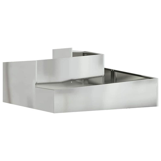 vidaXL Garden Planter Silver 100 x 100 x 50 cm Galvanised Steel