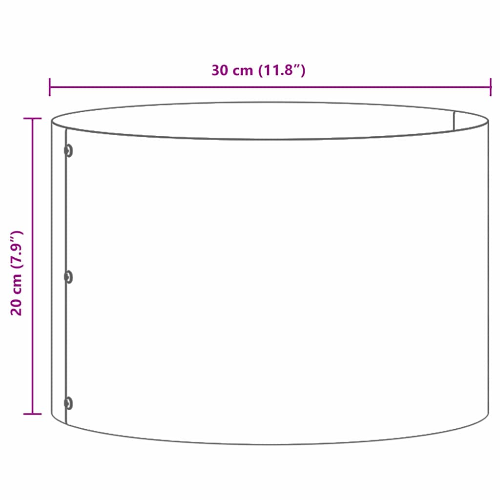 vidaXL Planter Ring 5 pcs White 30 x 30 x 20 cm Cold-rolled Steel