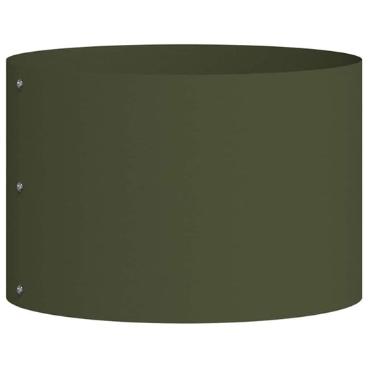 vidaXL Garden Planter Olive Green 30 x 30 x 20 cm Cold-rolled Steel