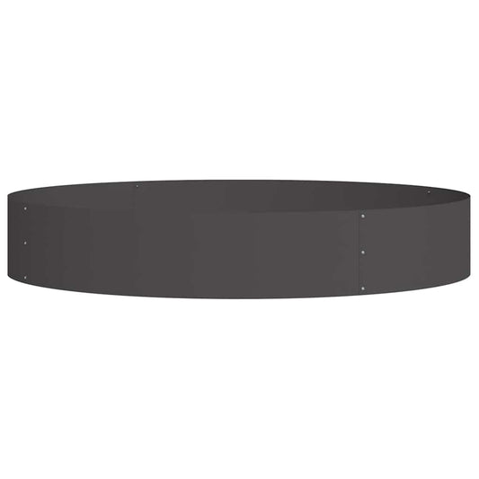 vidaXL Planter Ring Black 120 x 120 x 20 cm Cold-rolled Steel