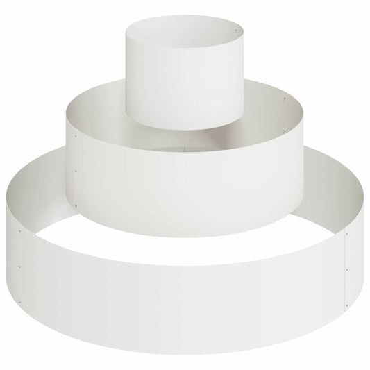 vidaXL Garden Planter White 90 x 90 x 20 cm Cold-rolled Steel