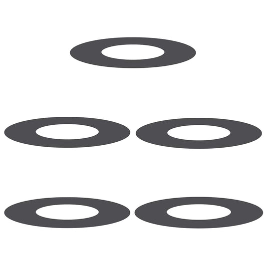 vidaXL suitable for Flat Tree Rings 5 pcs Black Ø30 / 60 cm Steel