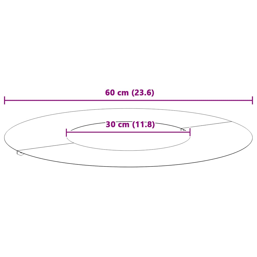 vidaXL suitable for Flat Tree Rings 5 pcs Silver Ø30/60 cm