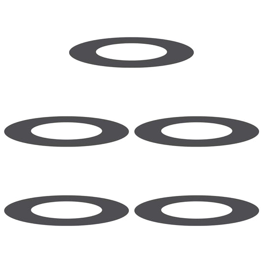 vidaXL suitable for Flat Tree Rings 5 pcs Black Ø40 / 70 cm Steel