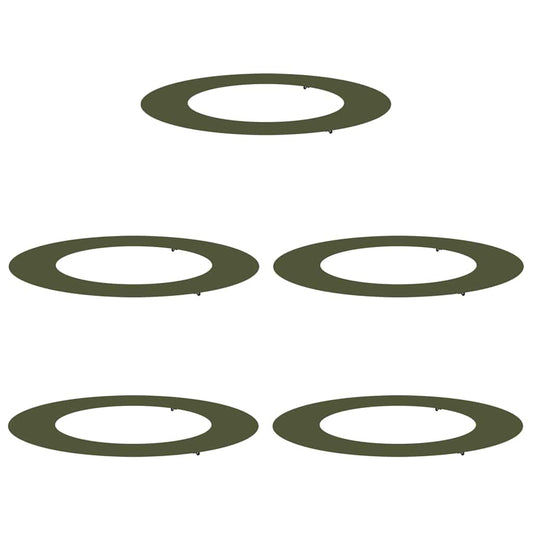 vidaXL suitable for Flat Tree Rings 5 pcs Olive green Ø50 / 80 cm Steel