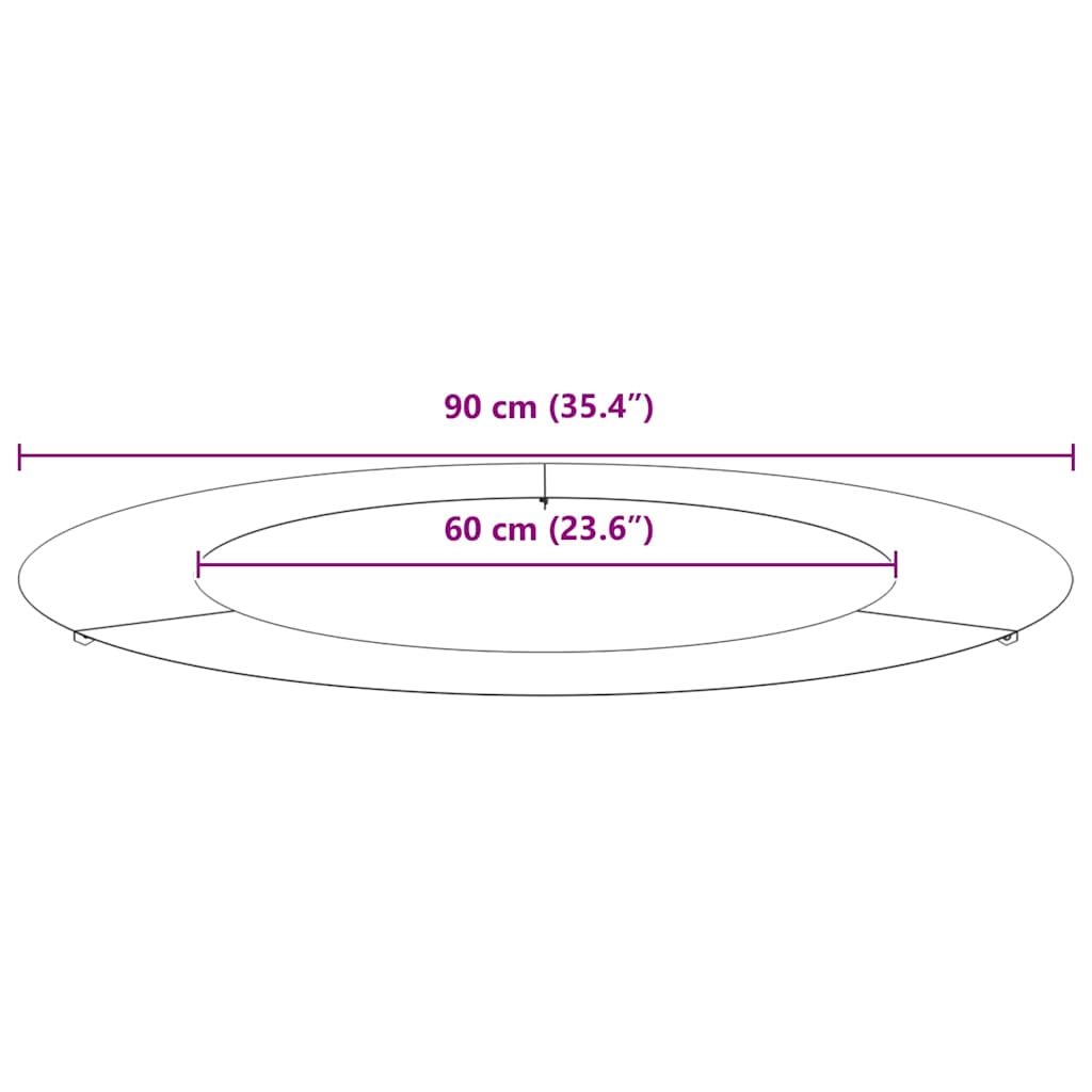 vidaXL suitable for Flat Tree Ring White Ø60 / 90 cm Steel