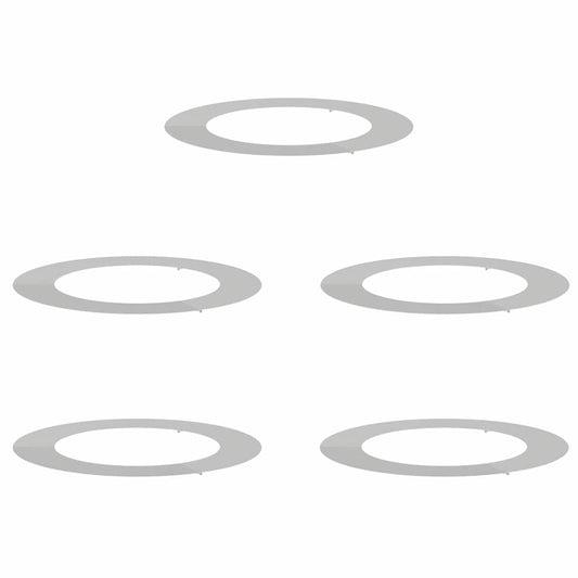 vidaXL suitable for Flat Tree Rings 5 pcs Silver Ø60 / 90 cm