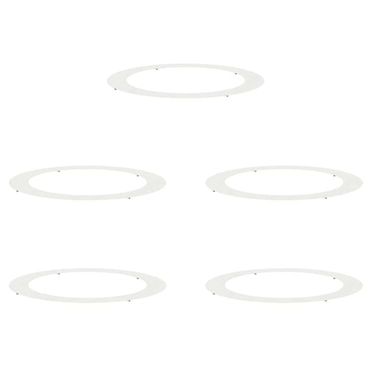 vidaXL suitable for Flat Tree Rings 5 pcs White Ø90 / 120 cm Steel