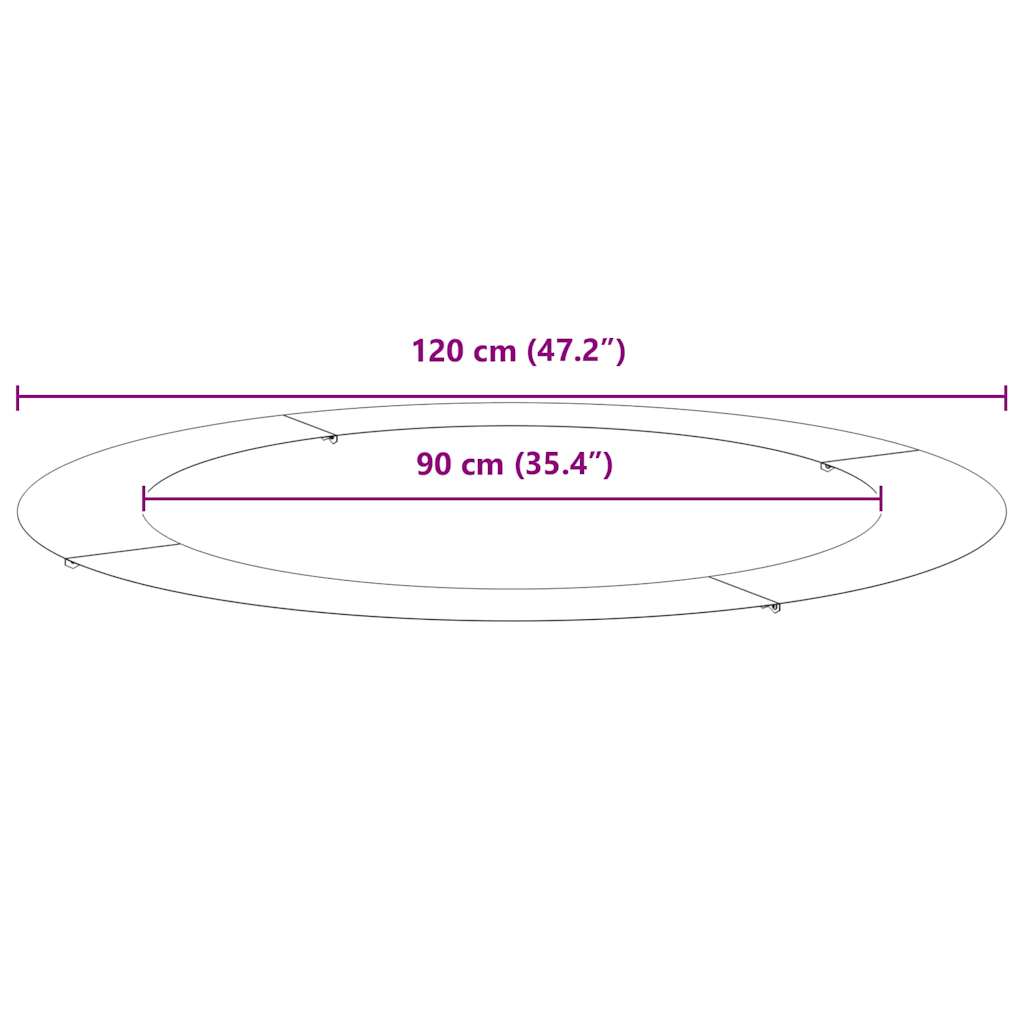 vidaXL suitable for Flat Tree Rings 5 pcs Silver Ø90/120 cm