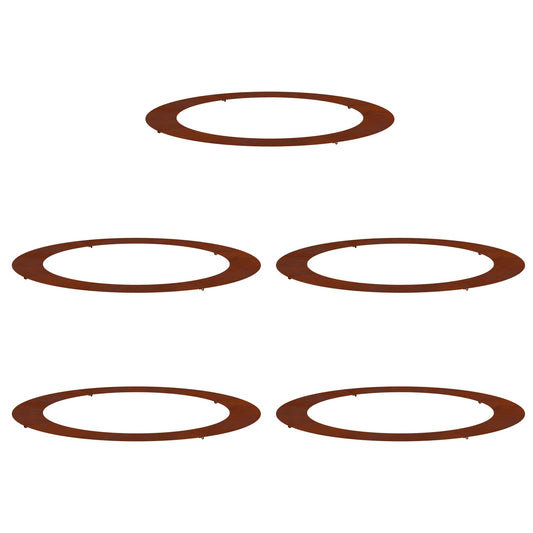 vidaXL suitable for Flat Tree Rings 5 pcs Rusty Ø90/120 cm