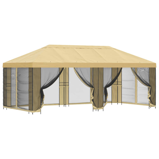 vidaXL 6 x 3 m Cream Polyester and Steel 190