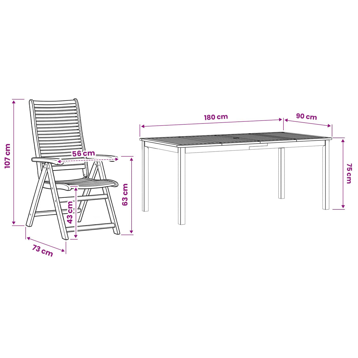 vidaXL Garden Dining Set 9 pcs Brown Solid Acacia Wood